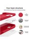Protective Case, for iPhone 16 Pro Max Liquid Silicone, Microfiber Wireless Charging Red - 6