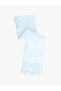 Sim Detailed Tasseled Long Scarf