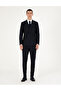 Navy Blue Extra Slim Fit Striped Double Breasted Wool Blend Suit 50293422-Vr033 - 4