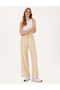 Beige Loose Fit Canvas Pants 50318198-Vr011