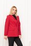 Women's Winter Burgundy Shawl Collar Single Button Pocket Lined Fit Jacket Stylish Daily Casual 8626 - 4