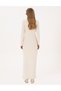 Ecru Slim Fit Polo Neck Knitted Dress 50315269-Vr019 - 4