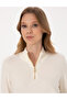 Ecru Slim Fit Zippered Sweater 50317114-Vr019 - 2
