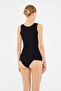 5010 Women's 2-Piece Thick Strap Ribbed Knit -Black - 6