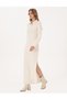Ecru Slim Fit Polo Neck Knitted Dress 50315269-Vr019 - 3