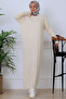 Self-Stripe Knitwear Dress K3021 Cream