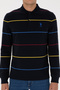 Men's Regular Fit Polo Collar Navy Blue Sweatshirt 50308761-Vr033 - 6