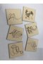 6 Pieces Wooden Coaster - 4