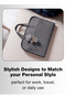 Grey Faux Leather Laptop Bag 15-16" – Stylish & Durable - 7