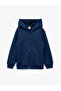 Dinosaur Printed Hooded Zippered Sweatshirt with Long Sleeves