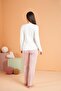 100% Cotton Single Jersey Printed Striped Women's Pajama Set - 5