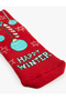 New Year Printed Cotton Towel Socks - 3