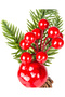 Christmas Ornament, Pique Berry, Red-Green - with Apple, Pinecone, 22 cm - 2