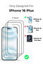 9H Tempered Glass Screen Protector – 3 Pack for iPhone 16 Plus - 8
