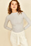 Women's Long Sleeve Turtleneck Corded Fabric Badi