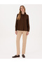 Dark Brown Modal Blend Comfort Fit Long Sleeve Shirt 50318219-Vr084 - 4