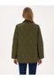 Khaki Velvet Collar Quilted Comfort Fit Coat 50314035-Vr027 - 5