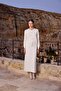 Women's Stone Detailed Two-Piece Set Ecru 20752