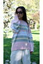 Una Fiaba-Pink Oversized Crew Neck Soft Textured Knitwear Sweater - 3
