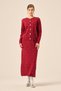 Women's Stone Detailed Two-Piece Suit Burgundy 20752 - 3