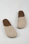 Tonala Women's Vegan Leather Buckle Beige Sabo Slippers - 4