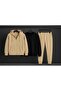 Hooded Jacket-Sweatpants-Sweatshirt 3-Piece Set - 2