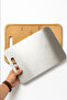 Fera Buffalo Series Double-Sided Stainless Steel and Natural Wood Cutting Board |   Tak-Çıkar |   24X34Cm - 8