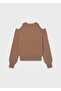 Girl's Shoulder Detailed Turtleneck Sweater 7312 - 5