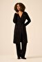 Women's Stone Detailed Two-Piece Suit Black 20740 - 4