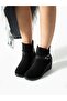 Piuma Black Suede Wedge Heeled Women's Boots - 3