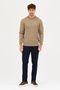 Vaclav Men's Mink Hair Braided Cotton Crew Neck Sweater - 5