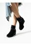 Piuma Black Suede Wedge Heeled Women's Boots - 2