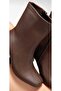 Women's Brown Square Toe Stitched Boots Comfortable - 4