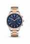 Men's Wristwatch Gold and Silver Color, Blue Dial - Stylish Metal Band, 2 Years Warranty - 3