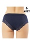 5106 Lace and Piped Detail Modal Bikini (M-L-Xl) 6-Pack