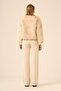 Women's Fur Textured Short Coat Beige 31241 - 6