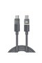 Luno USB-C to Lightning Cable, 30W Power Delivery, 1m, 480Mbps, Silicone, Smokey Gray