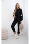 Women's Crew Neck Long Sleeve Label Detail Tracksuit Set 4337-26