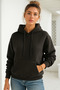 Women's Anthracite Kangaroo Pocket Hooded Scuba Sweatshirt - 2