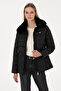 Women's Black Coat 50308797-Vr046