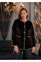 Large Size Goose down Piped Detail Jacket