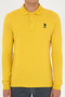 Men's Regular Fit Polo Collar Yellow Basic Sweatshirt 50307757-Vr094 - 6
