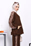Brown Sequined Tunic Trouser Suit - 3
