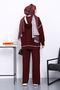 Plum Hooded Paneled Modal Set - 4