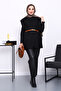 Black Boucle Lined Vest - 2