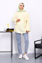 Yellow Crew Neck Waist Belted Tunic - 2