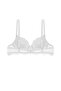 Anna 2735 Lace Low-Cut Padded Push-Up Bra and Panty Set - Ecru - 4