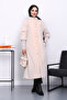 Cream Buttoned Angora Coat