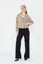 Kaşe Kaban Women's Coat Short Women's Coat Women's Hijab Coat Buttoned Coat Beige Winter Coat