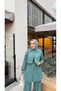 Front Buttoned Oversize Fit Hijab Scuba Suit 1318 - 8